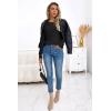 imageATHMILE Womens Sweaters Knit Long Sleeve Pullover Tops Trendy Dressy Business Casual Winter Clothes Outfit Fashion 2025Black