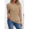 imageATHMILE Womens Sweaters Knit Long Sleeve Pullover Tops Trendy Dressy Business Casual Winter Clothes Outfit Fashion 2025Deep Apricot