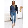 imageATHMILE Womens Sweaters Knit Long Sleeve Pullover Tops Trendy Dressy Business Casual Winter Clothes Outfit Fashion 2025Grey Blue