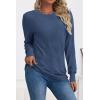 imageATHMILE Womens Sweaters Knit Long Sleeve Pullover Tops Trendy Dressy Business Casual Winter Clothes Outfit Fashion 2025Grey Blue