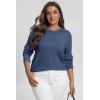 imageATHMILE Womens Sweaters Knit Long Sleeve Pullover Tops Trendy Dressy Business Casual Winter Clothes Outfit Fashion 2025Grey Blue