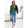 imageATHMILE Womens Sweaters Knit Long Sleeve Pullover Tops Trendy Dressy Business Casual Winter Clothes Outfit Fashion 2025Grey Green
