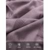 imageATHMILE Womens Sweaters Knit Long Sleeve Pullover Tops Trendy Dressy Business Casual Winter Clothes Outfit Fashion 2025Grey Purple