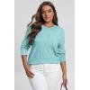 imageATHMILE Womens Sweaters Knit Long Sleeve Pullover Tops Trendy Dressy Business Casual Winter Clothes Outfit Fashion 2025Sky Blue