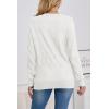 imageATHMILE Womens Sweaters Knit Long Sleeve Pullover Tops Trendy Dressy Business Casual Winter Clothes Outfit Fashion 2025White