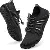 imageATHMILE Water Shoes for Women Men QuickDry Lightweight Barefoot Beach Pool Aqua Shoes for Swim Hiking Snorkeling KayakA Black