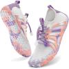 imageATHMILE Water Shoes for Women Men QuickDry Lightweight Barefoot Beach Pool Aqua Shoes for Swim Hiking Snorkeling KayakA Pink Purple
