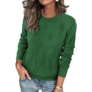 imageATHMILE Womens Sweaters Knit Long Sleeve Pullover Tops Trendy Dressy Business Casual Winter Clothes Outfit Fashion 2025Grey Green