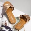 imageATHMILE Sandals for Women 2025 Vacation Womens Sandals Dressy Summer Flats Sandals Women Slides for Party Wedding BeachGold