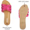imageATHMILE Sandals for Women 2025 Vacation Womens Sandals Dressy Summer Flats Sandals Women Slides for Party Wedding BeachHot Pink