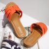 imageATHMILE Sandals for Women 2025 Vacation Womens Sandals Dressy Summer Flats Sandals Women Slides for Party Wedding BeachOrange