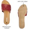 imageATHMILE Sandals for Women 2025 Vacation Womens Sandals Dressy Summer Flats Sandals Women Slides for Party Wedding BeachRed