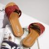 imageATHMILE Sandals for Women 2025 Vacation Womens Sandals Dressy Summer Flats Sandals Women Slides for Party Wedding BeachRed