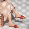 imageATHMILE Sandals for Women 2025 Vacation Womens Sandals Dressy Summer Flats Sandals Women Slides for Party Wedding BeachRed