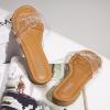 imageATHMILE Sandals for Women 2025 Vacation Womens Sandals Dressy Summer Flats Sandals Women Slides for Party Wedding BeachTransparent