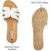 imageATHMILE Sandals for Women 2025 Vacation Womens Sandals Dressy Summer Flats Sandals Women Slides for Party Wedding BeachWhite
