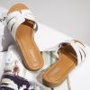imageATHMILE Sandals for Women 2025 Vacation Womens Sandals Dressy Summer Flats Sandals Women Slides for Party Wedding BeachWhite
