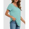imageATHMILE T Shirts Short Sleeve Scoop Neck Tees for Women Fashion Tops Trendy Casual Summer Outfits Clothes 2025Aqua
