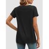 imageATHMILE T Shirts Short Sleeve Scoop Neck Tees for Women Fashion Tops Trendy Casual Summer Outfits Clothes 2025Black