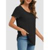 imageATHMILE T Shirts Short Sleeve Scoop Neck Tees for Women Fashion Tops Trendy Casual Summer Outfits Clothes 2025Black
