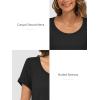 imageATHMILE T Shirts Short Sleeve Scoop Neck Tees for Women Fashion Tops Trendy Casual Summer Outfits Clothes 2025Black