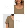 imageATHMILE T Shirts Short Sleeve Scoop Neck Tees for Women Fashion Tops Trendy Casual Summer Outfits Clothes 2025Coffee
