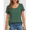 imageATHMILE T Shirts Short Sleeve Scoop Neck Tees for Women Fashion Tops Trendy Casual Summer Outfits Clothes 2025Green