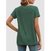 imageATHMILE T Shirts Short Sleeve Scoop Neck Tees for Women Fashion Tops Trendy Casual Summer Outfits Clothes 2025Green