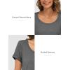 imageATHMILE T Shirts Short Sleeve Scoop Neck Tees for Women Fashion Tops Trendy Casual Summer Outfits Clothes 2025Grey