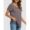 imageATHMILE T Shirts Short Sleeve Scoop Neck Tees for Women Fashion Tops Trendy Casual Summer Outfits Clothes 2025Greypurple