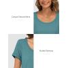 imageATHMILE T Shirts Short Sleeve Scoop Neck Tees for Women Fashion Tops Trendy Casual Summer Outfits Clothes 2025Lakeblue