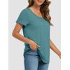 imageATHMILE T Shirts Short Sleeve Scoop Neck Tees for Women Fashion Tops Trendy Casual Summer Outfits Clothes 2025Lakeblue