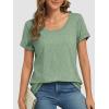 imageATHMILE T Shirts Short Sleeve Scoop Neck Tees for Women Fashion Tops Trendy Casual Summer Outfits Clothes 2025Lightgreen