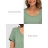 imageATHMILE T Shirts Short Sleeve Scoop Neck Tees for Women Fashion Tops Trendy Casual Summer Outfits Clothes 2025Lightgreen