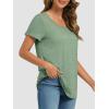 imageATHMILE T Shirts Short Sleeve Scoop Neck Tees for Women Fashion Tops Trendy Casual Summer Outfits Clothes 2025Lightgreen