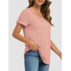imageATHMILE T Shirts Short Sleeve Scoop Neck Tees for Women Fashion Tops Trendy Casual Summer Outfits Clothes 2025Lightpink