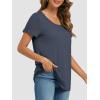 imageATHMILE T Shirts Short Sleeve Scoop Neck Tees for Women Fashion Tops Trendy Casual Summer Outfits Clothes 2025Navy