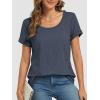 imageATHMILE T Shirts Short Sleeve Scoop Neck Tees for Women Fashion Tops Trendy Casual Summer Outfits Clothes 2025Navy