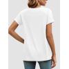 imageATHMILE T Shirts Short Sleeve Scoop Neck Tees for Women Fashion Tops Trendy Casual Summer Outfits Clothes 2025White