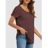 imageATHMILE T Shirts Short Sleeve Scoop Neck Tees for Women Fashion Tops Trendy Casual Summer Outfits Clothes 2025Winered