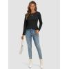 imageATHMILE Womens Long Sleeve Shirts Basic Tee Fall Trendy Spring Top Business Casual Beach Vacation Workout 2025 FashionBlack