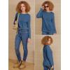 imageATHMILE Womens Long Sleeve Shirts Basic Tee Fall Trendy Spring Top Business Casual Beach Vacation Workout 2025 FashionBlue