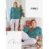 imageATHMILE Womens Long Sleeve Shirts Basic Tee Fall Trendy Spring Top Business Casual Beach Vacation Workout 2025 FashionBlue Green