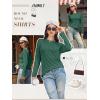 imageATHMILE Womens Long Sleeve Shirts Basic Tee Fall Trendy Spring Top Business Casual Beach Vacation Workout 2025 FashionDark Green