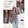 imageATHMILE Womens Long Sleeve Shirts Basic Tee Fall Trendy Spring Top Business Casual Beach Vacation Workout 2025 FashionGray Purple