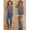 imageATHMILE Womens Long Sleeve Shirts Basic Tee Fall Trendy Spring Top Business Casual Beach Vacation Workout 2025 FashionGray Purple