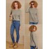imageATHMILE Womens Long Sleeve Shirts Basic Tee Fall Trendy Spring Top Business Casual Beach Vacation Workout 2025 FashionKhaki