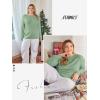 imageATHMILE Womens Long Sleeve Shirts Basic Tee Fall Trendy Spring Top Business Casual Beach Vacation Workout 2025 FashionLight Green