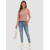 imageATHMILE Womens Long Sleeve Shirts Basic Tee Fall Trendy Spring Top Business Casual Beach Vacation Workout 2025 FashionPink