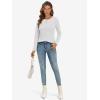 imageATHMILE Womens Long Sleeve Shirts Basic Tee Fall Trendy Spring Top Business Casual Beach Vacation Workout 2025 FashionWhite